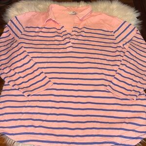 Vineyard Vines Pink and Purple Striped Long Sleeve Tee